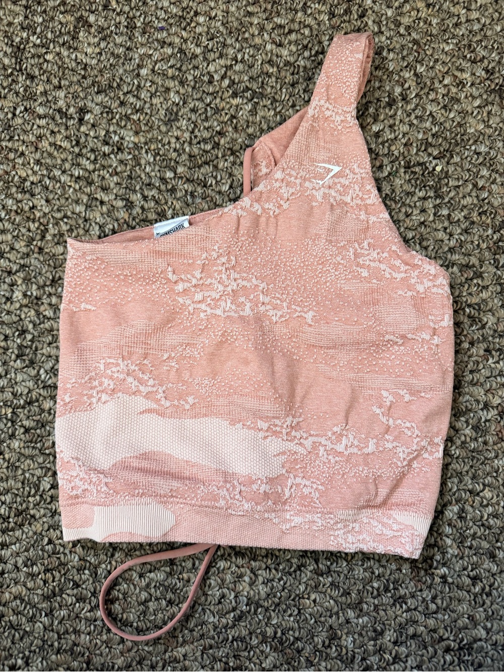 Gymshark Blush Pink One-Shoulder Seamless Sports Bra